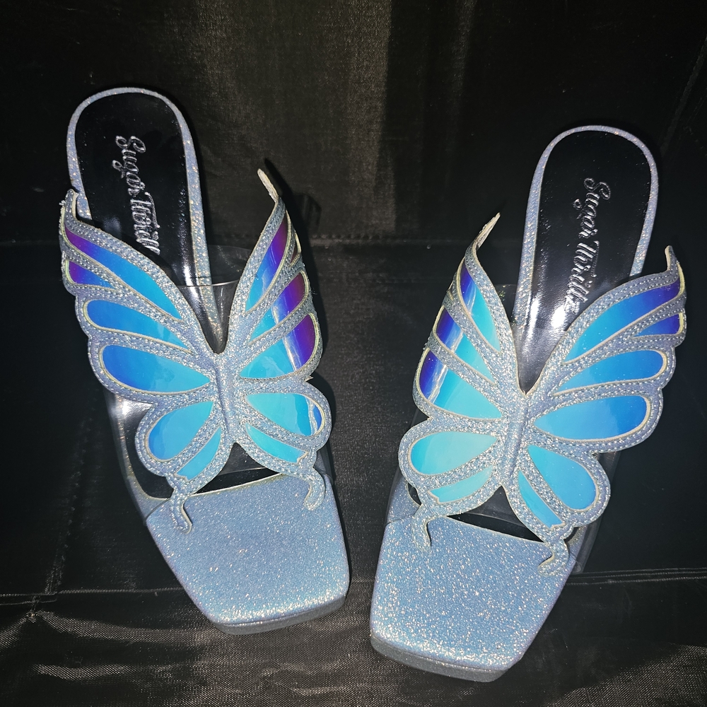 Sugar Thrillz Majestic Pixie Glitter Heels - NWT